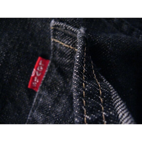 LEVIS 514 Womens Black CUTOFF JEANS SHORTS 38 x 32 HIGH WAISTED - Picture 8 of 10